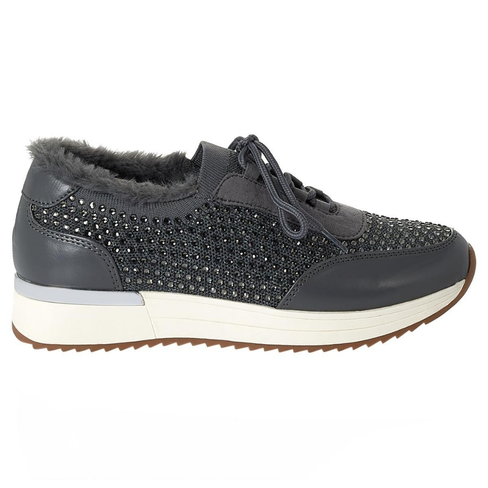 Kenneth Cole Faux Fur Jewel Sneaker
